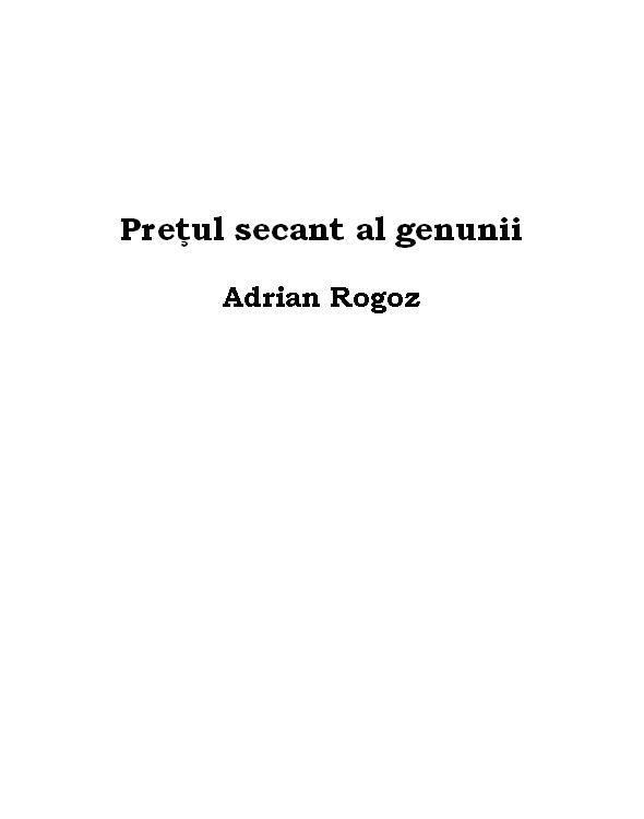 Pretul secant al genunii