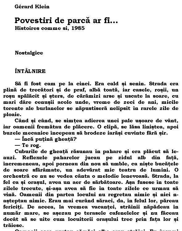 Povestiri de parca ar fi...