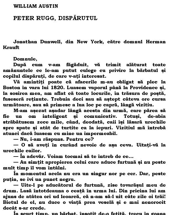 Peter Rugg, disparutul