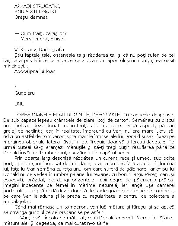 Orasul damnat