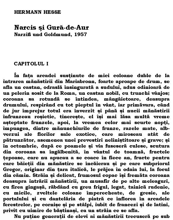 Narcis si Gura-de-Aur