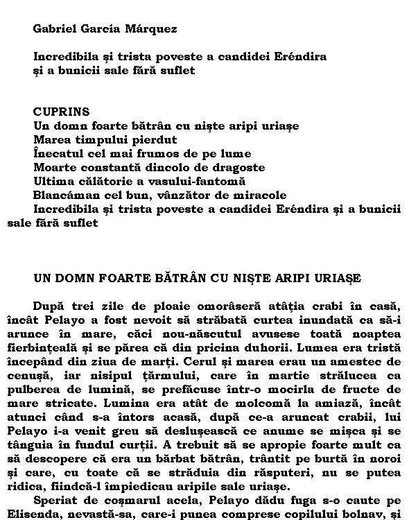Incredibila si trista... (povestiri)