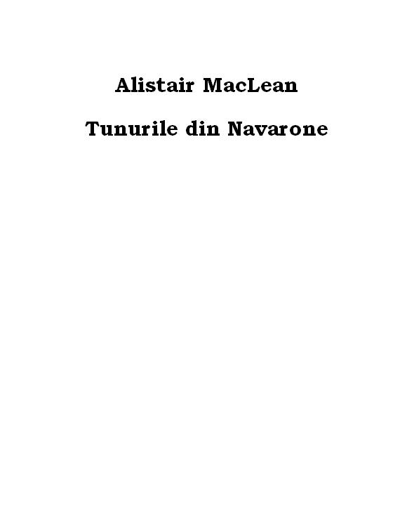 Tunurile din Navarone