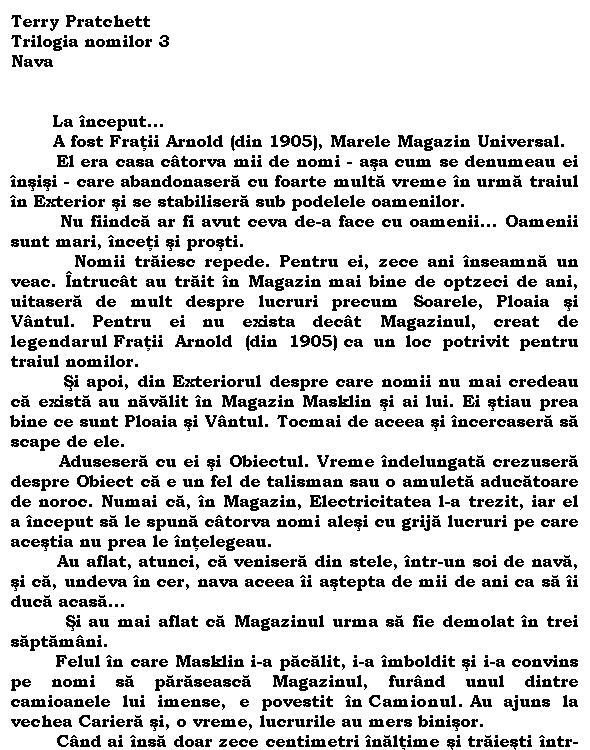 Trilogia nomilor 3 - Nava