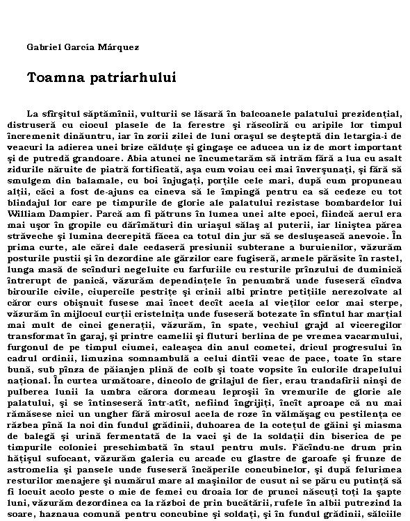 Toamna patriarhului
