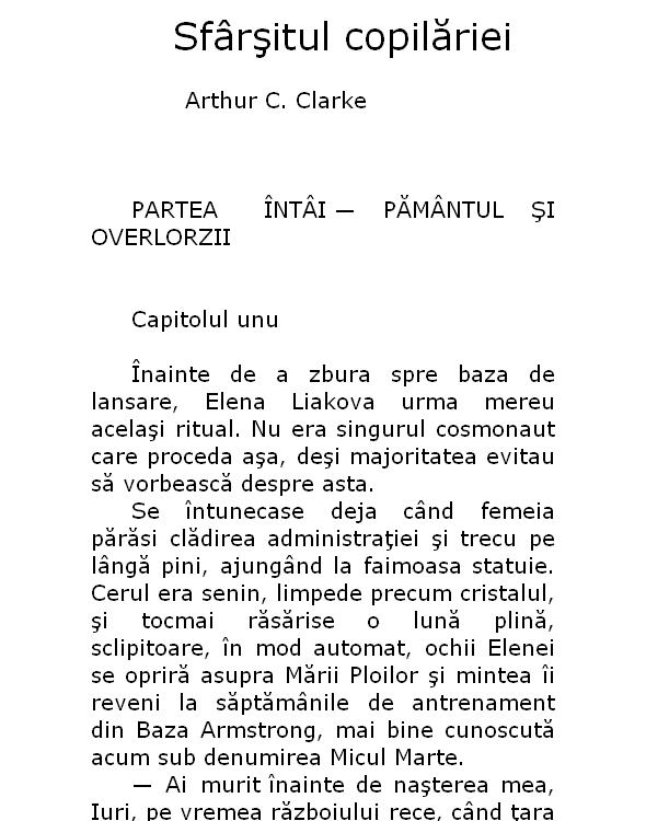 Sfarsitul copilariei