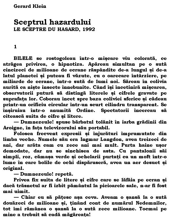 Sceptrul hazardului