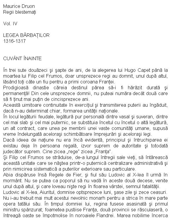 Regii blestemati 4 - Legea barbatilor