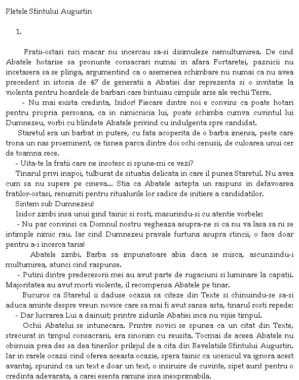 Pletele Sfantului Augustin