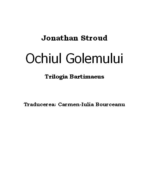 Ochiul golemului