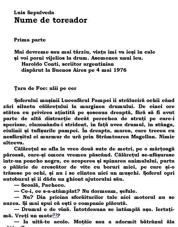 Nume de toreador