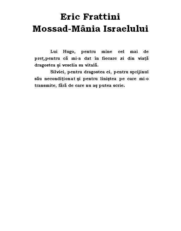 Mossad - Mania Israelului