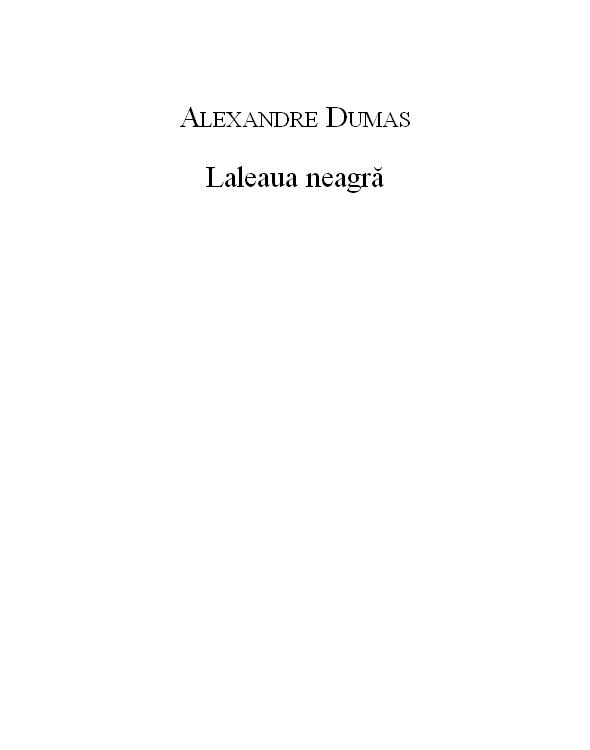 Laleaua neagra