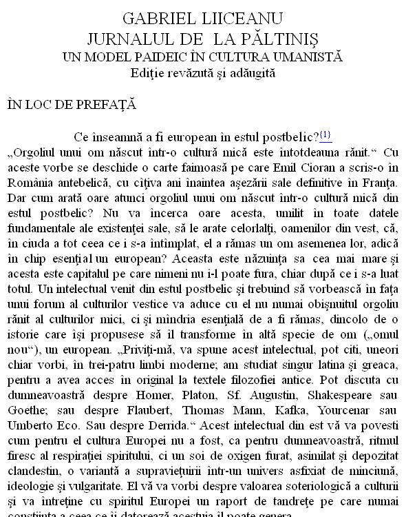 Jurnalul de la Paltinis