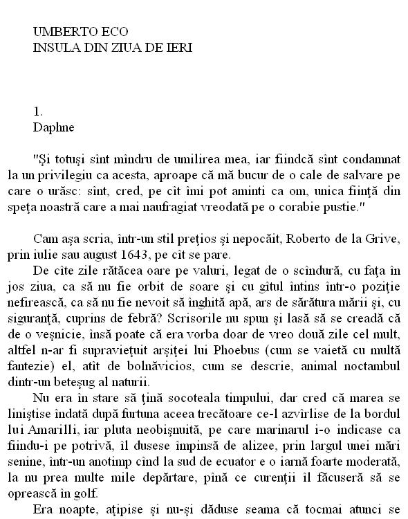 Insula din ziua de ieri