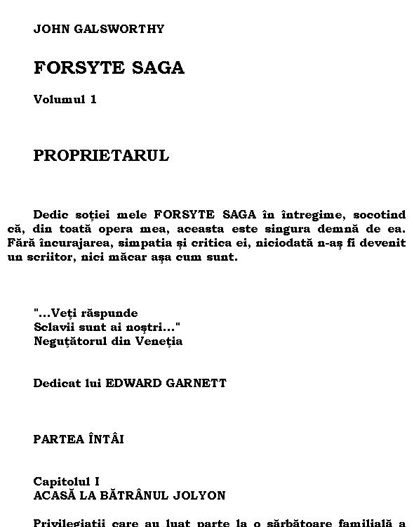 Forsyte Saga vol.1