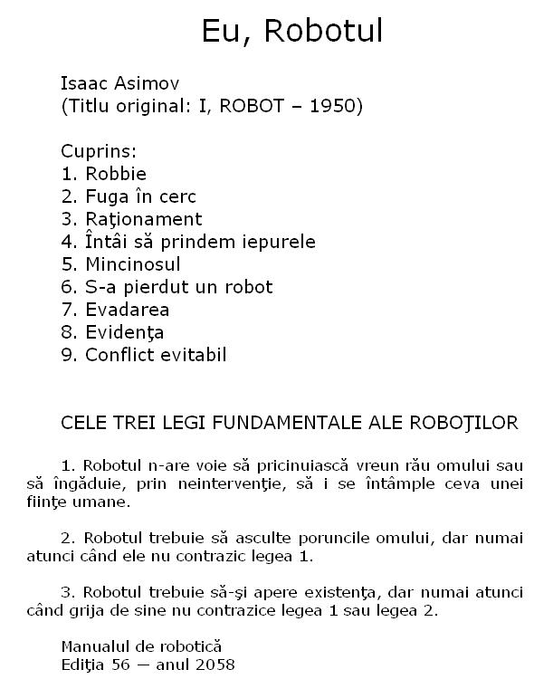 Eu, Robotul