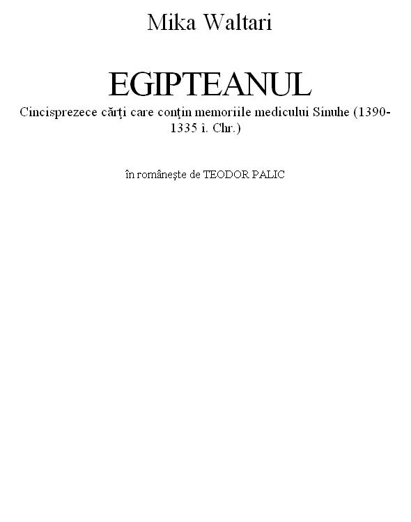 Egipteanul
