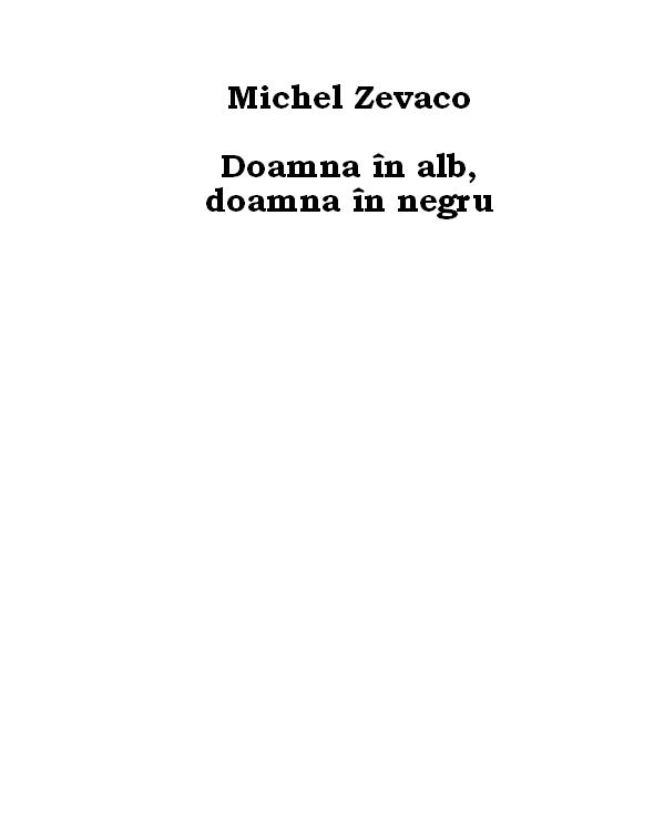 Doamna in alb, doamna in negru