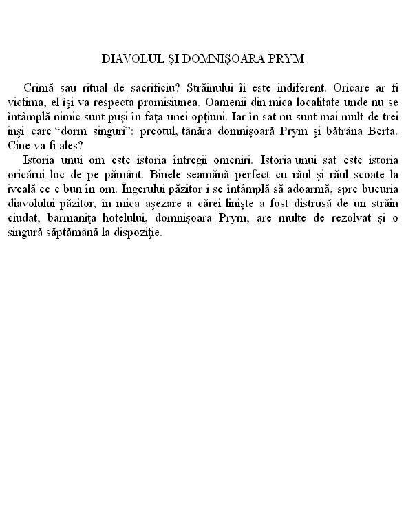 Diavolul si domnisoara Prym