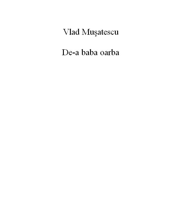 De-a baba oarba