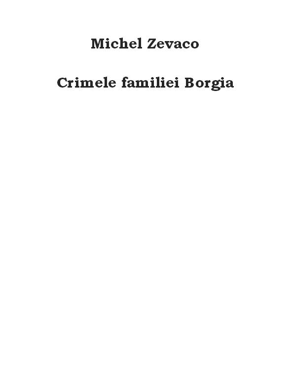 Crimele familiei Borgia