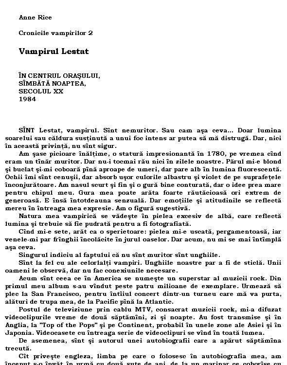 Vampirul Lestat (2)