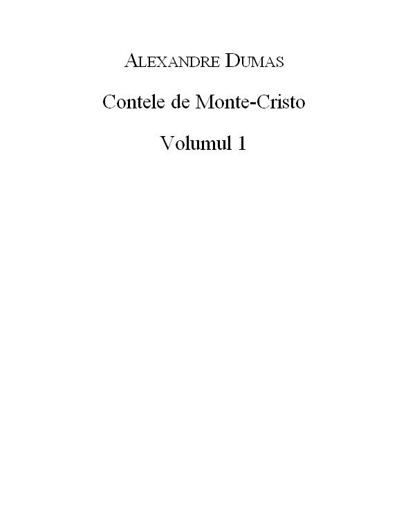 Contele de Monte-Cristo - vol.1