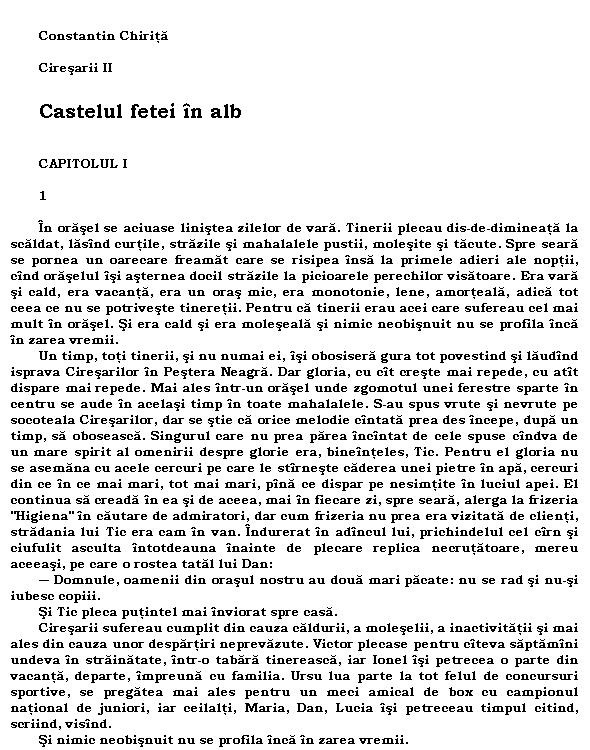 Ciresarii 2 - Castelul fetei in alb