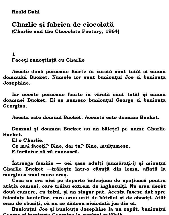 Charlie si fabrica de ciocolata