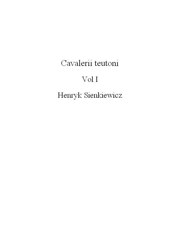 Cavalerii teutoni - vol 1