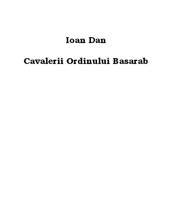 Cavalerii Ordinului Basarab