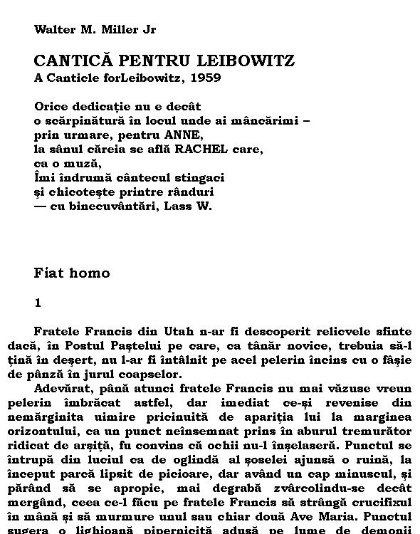 Cantica pentru Leibowitz