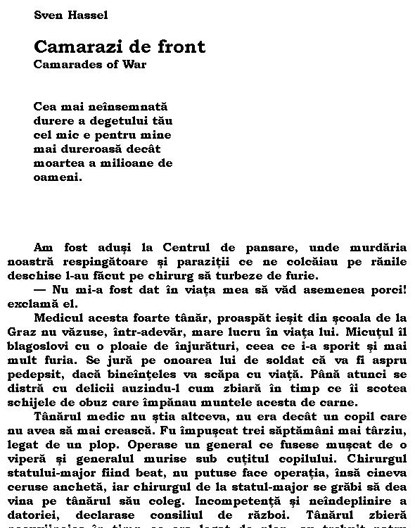 Camarazi de front