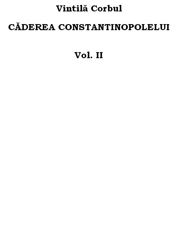 Caderea Constantinopolelui - vol.2