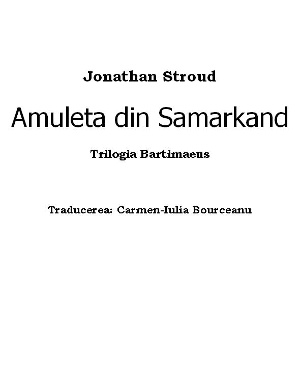 Amuleta din Samarkand
