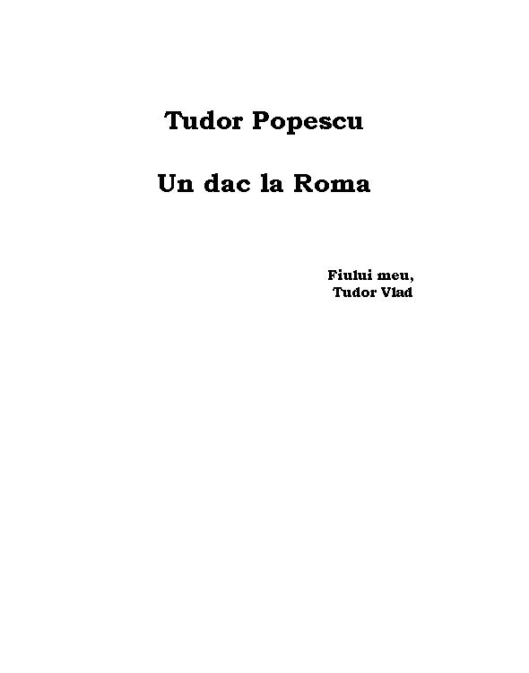 Un dac la Roma