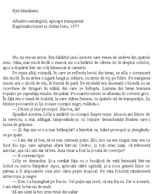 Albastru nemarginit, aproape transparent