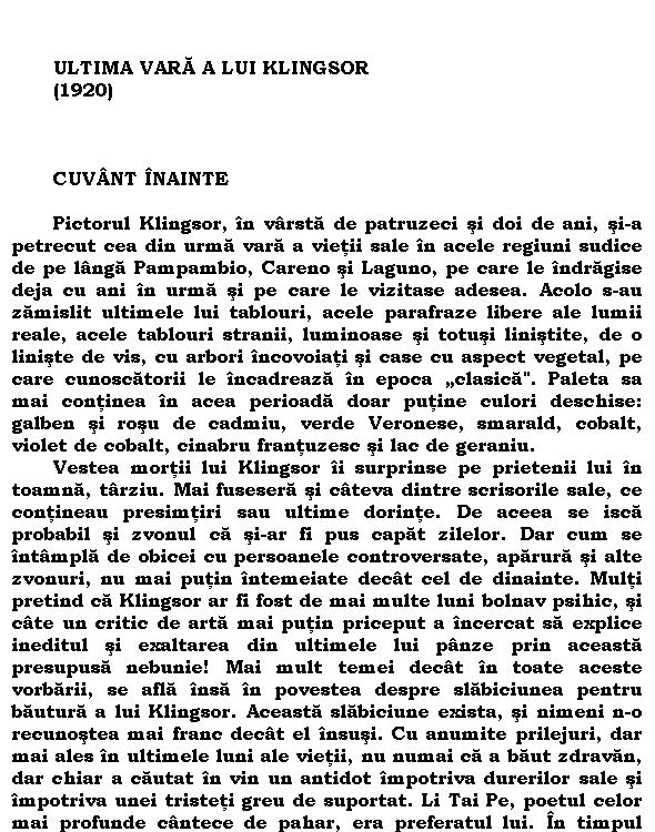 Ultima vara a lui Klingsor